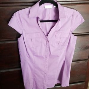 Purple button up blouse